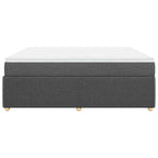 Boxspringbett mit Matratze Dunkelgrau 200x200 cm Stoff