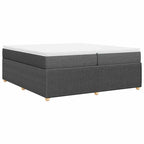 Boxspringbett mit Matratze Dunkelgrau 200x200 cm Stoff