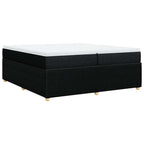 Boxspringbett mit Matratze Schwarz 200x200 cm Stoff