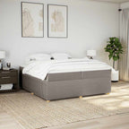 Boxspringbett mit Matratze Taupe 200x200 cm Stoff