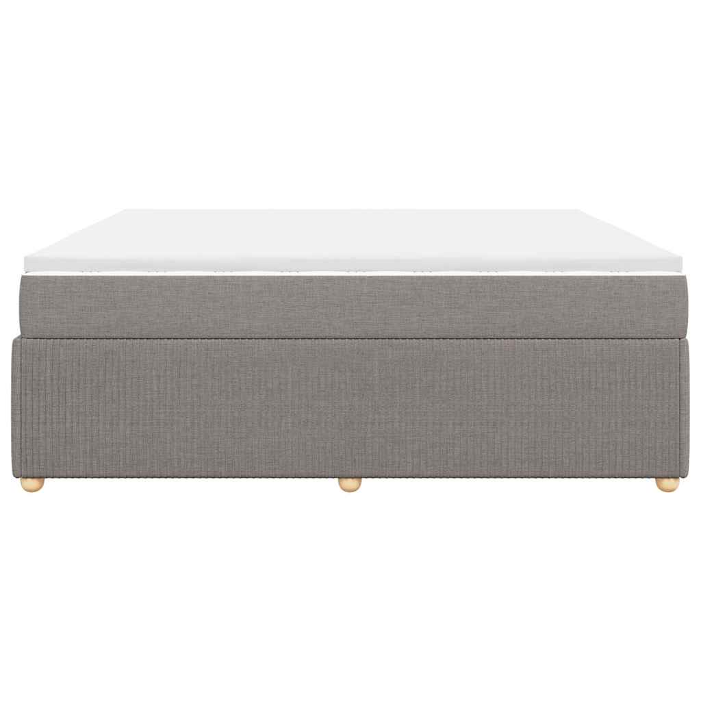 Boxspringbett mit Matratze Taupe 200x200 cm Stoff