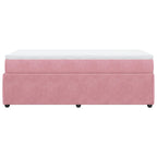 Boxspringbett mit Matratze Rosa 80x200 cm Samt