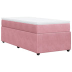 Boxspringbett mit Matratze Rosa 80x200 cm Samt