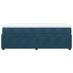 Boxspringbett mit Matratze Dunkelblau 90x190 cm Samt