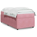 Boxspringbett mit Matratze Rosa 90x190 cm Samt