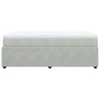 Boxspringbett mit Matratze Hellgrau 90x200 cm Samt