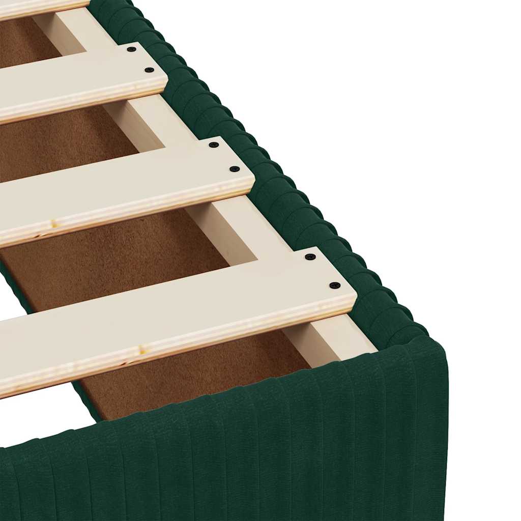 Boxspringbett mit Matratze Dunkelgrün 90x200 cm Samt