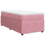 Boxspringbett mit Matratze Rosa 90x200 cm Samt