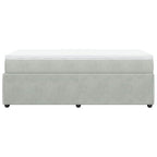 Boxspringbett mit Matratze Hellgrau 100x200 cm Samt