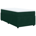 Boxspringbett mit Matratze Dunkelgrün 100x200 cm Samt