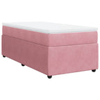 Boxspringbett mit Matratze Rosa 100x200 cm Samt