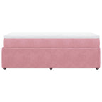 Boxspringbett mit Matratze Rosa 100x200 cm Samt