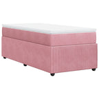 Boxspringbett mit Matratze Rosa 100x200 cm Samt