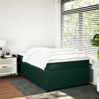 Boxspringbett mit Matratze Dunkelgrün 120x190 cm Samt
