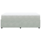 Boxspringbett mit Matratze Hellgrau 120x200 cm Samt