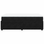 Boxspringbett mit Matratze Schwarz 120x200 cm Samt