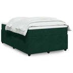 Boxspringbett mit Matratze Dunkelgrün 120x200 cm Samt