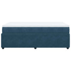 Boxspringbett mit Matratze Dunkelblau 120x200 cm Samt