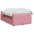 Boxspringbett mit Matratze Rosa 120x200 cm Samt