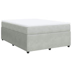 Boxspringbett mit Matratze Hellgrau 140x190 cm Samt