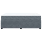 Boxspringbett mit Matratze Dunkelgrau 140x190 cm Samt
