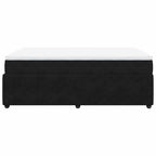 Boxspringbett mit Matratze Schwarz 140x190 cm Samt