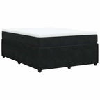 Boxspringbett mit Matratze Schwarz 140x190 cm Samt