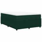 Boxspringbett mit Matratze Dunkelgrün 140x190 cm Samt