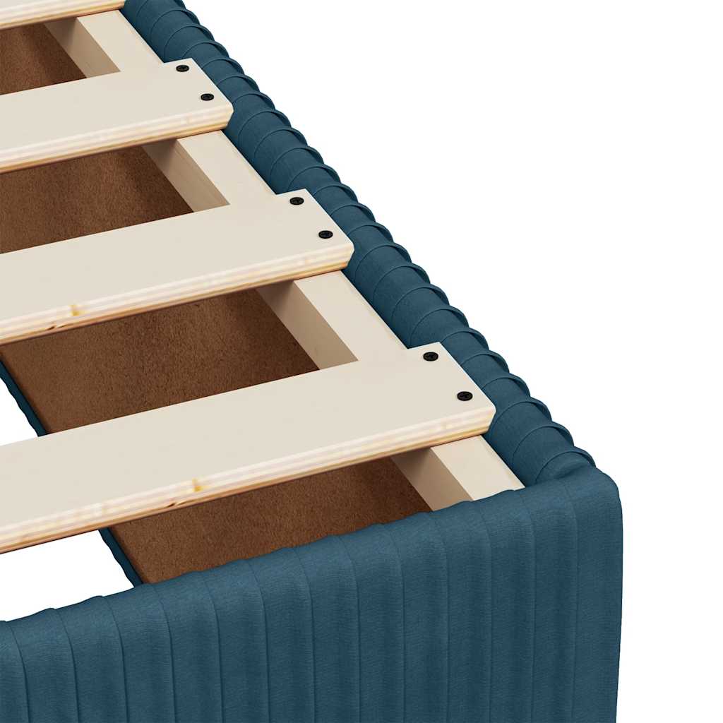 Boxspringbett mit Matratze Dunkelblau 140x190 cm Samt