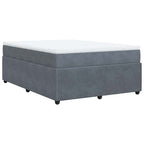 Boxspringbett mit Matratze Dunkelgrau 140x200 cm Samt