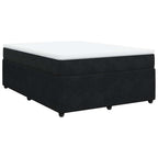 Boxspringbett mit Matratze Schwarz 160x200 cm Samt