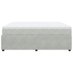 Boxspringbett mit Matratze Hellgrau 180x200 cm Samt