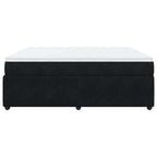 Boxspringbett mit Matratze Schwarz 200x200 cm Samt