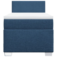 Boxspringbett mit Matratze Blau 90x190 cm Stoff