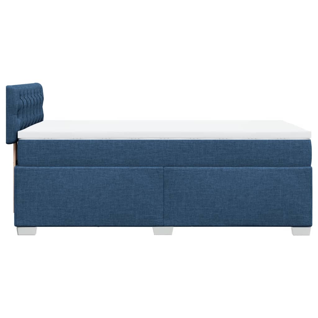 Boxspringbett mit Matratze Blau 90x190 cm Stoff