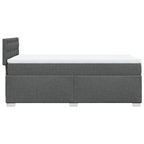 Boxspringbett mit Matratze Dunkelgrau 90x190 cm Stoff