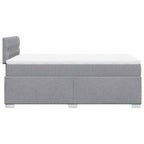 Boxspringbett mit Matratze Hellgrau 120x190 cm Stoff