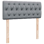 Boxspringbett mit Matratze Hellgrau 120x190 cm Stoff