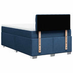 Boxspringbett mit Matratze Blau 120x190 cm Stoff