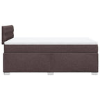 Boxspringbett mit Matratze Dunkelbraun 120x200 cm Stoff
