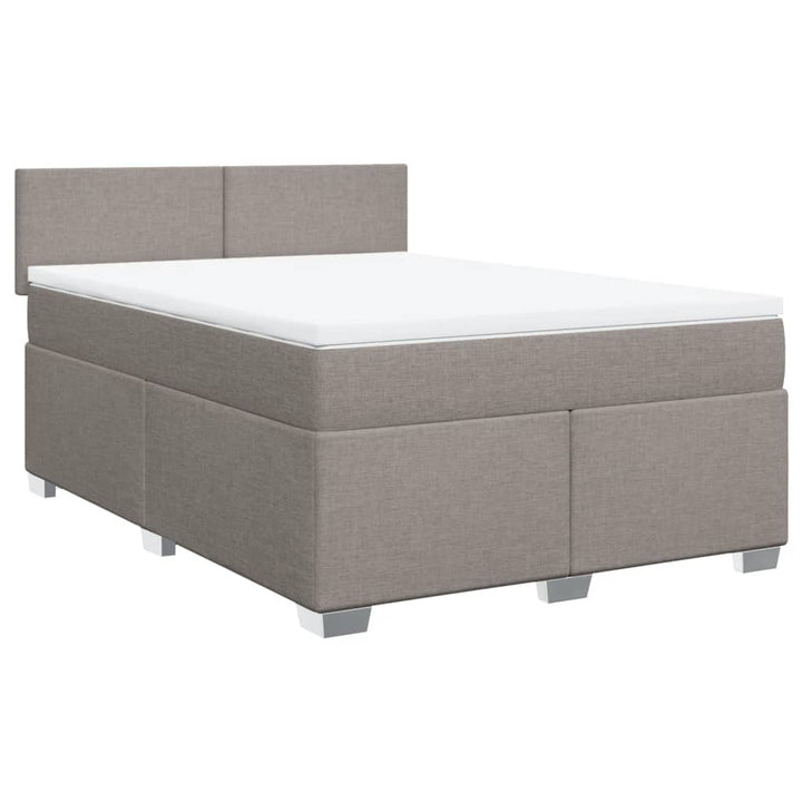 Boxspringbett mit Matratze Taupe 140x190 cm Stoff