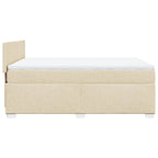 Boxspringbett mit Matratze Creme 140x200 cm Stoff
