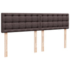 Boxspringbett mit Matratze Dunkelbraun 200x200 cm Stoff