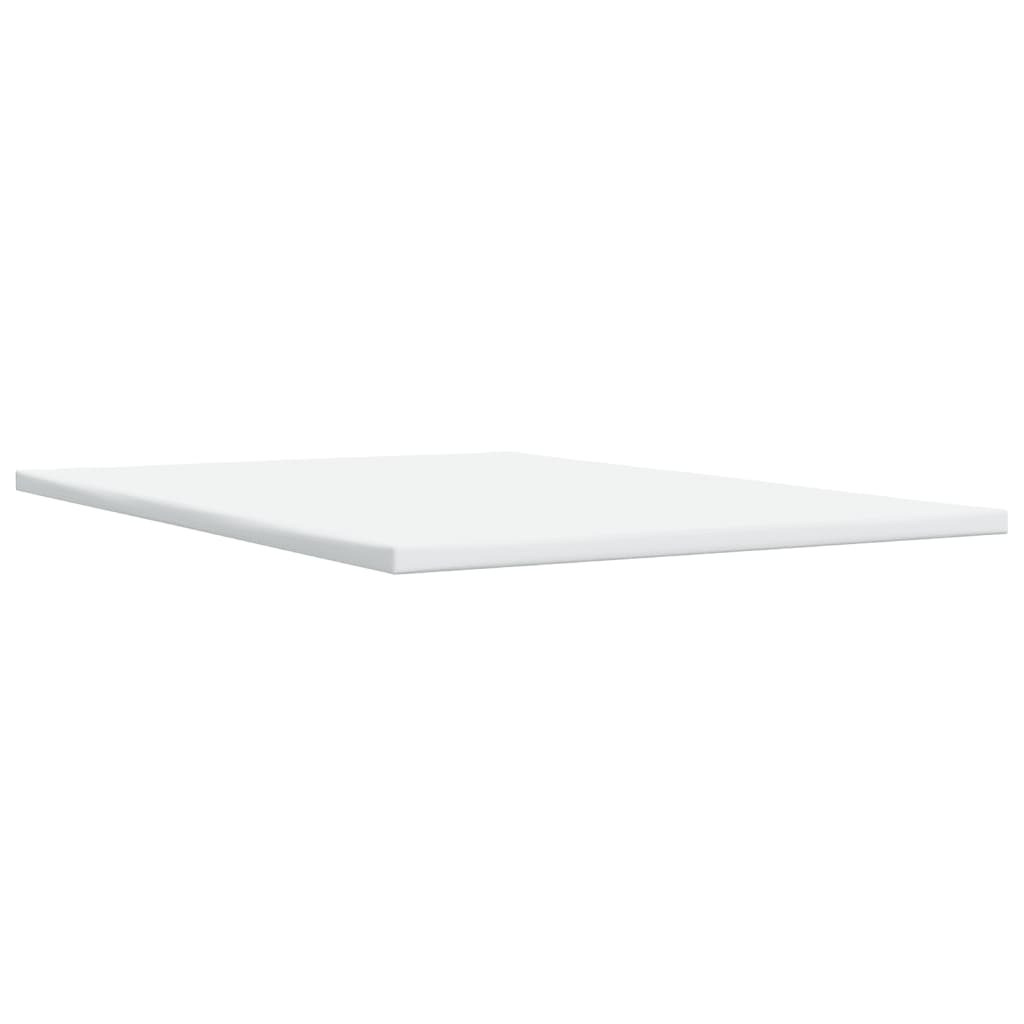 Boxspringbett mit Matratze Weiß 140x190 cm Kunstleder