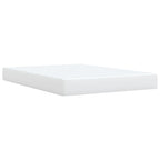 Boxspringbett mit Matratze Weiß 140x190 cm Kunstleder