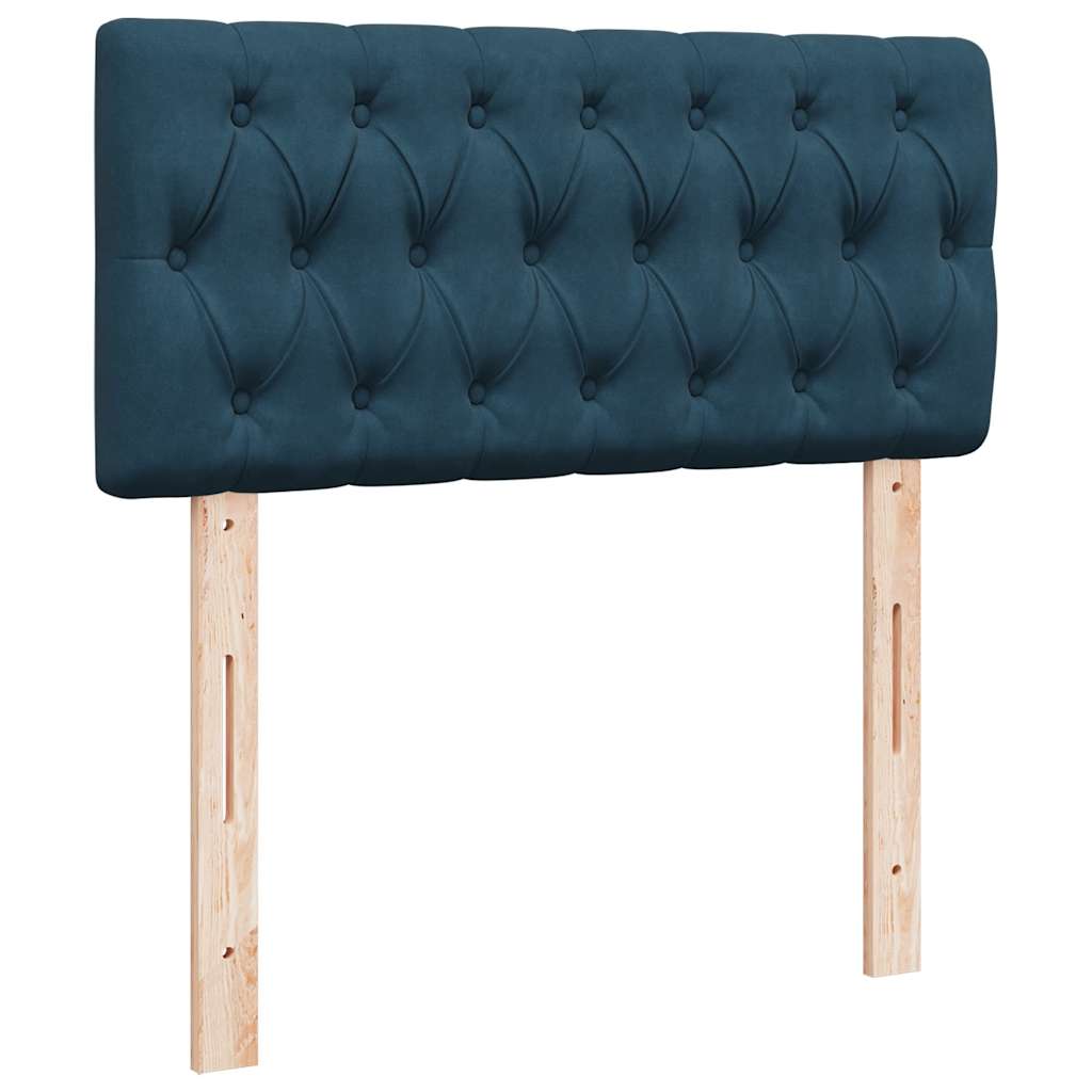 Boxspringbett mit Matratze Dunkelblau 80x200 cm Samt
