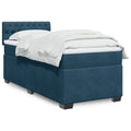 Boxspringbett mit Matratze Dunkelblau 80x200 cm Samt
