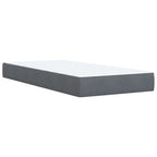 Boxspringbett mit Matratze Dunkelgrau 90x190 cm Samt