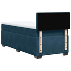 Boxspringbett mit Matratze Dunkelblau 90x190 cm Samt