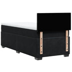 Boxspringbett mit Matratze Schwarz 90x200 cm Samt